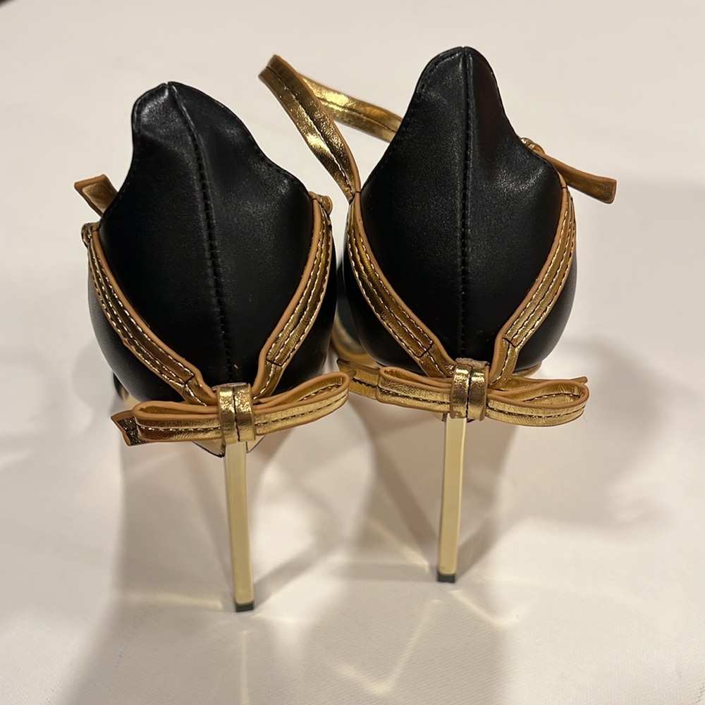 Fashion sexy sandals high heeled round toe ankle strap stilleto bowknot